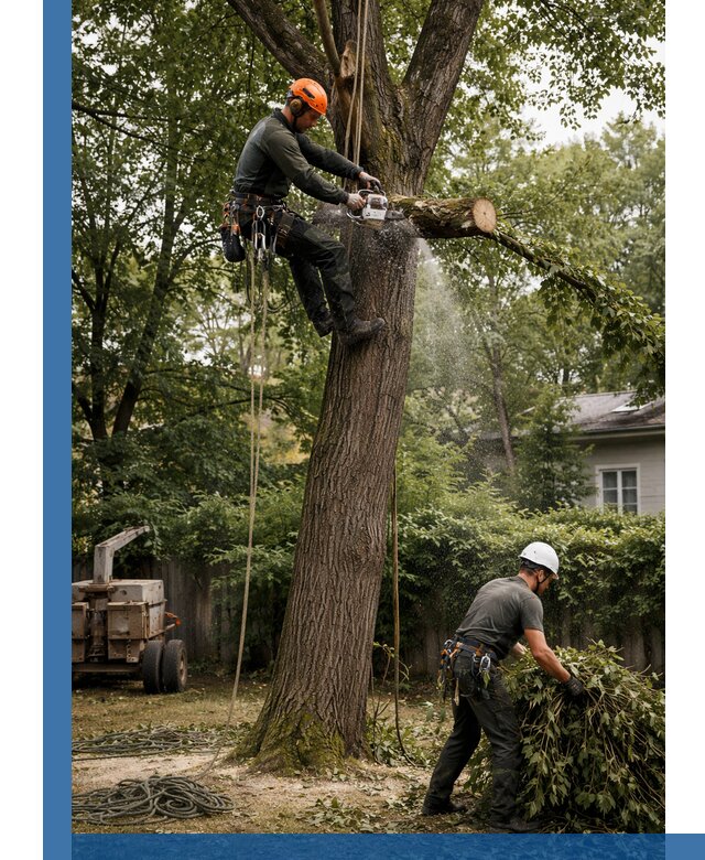 Кронирование деревьев в Краснокаменске, безопасная высотная обрезка