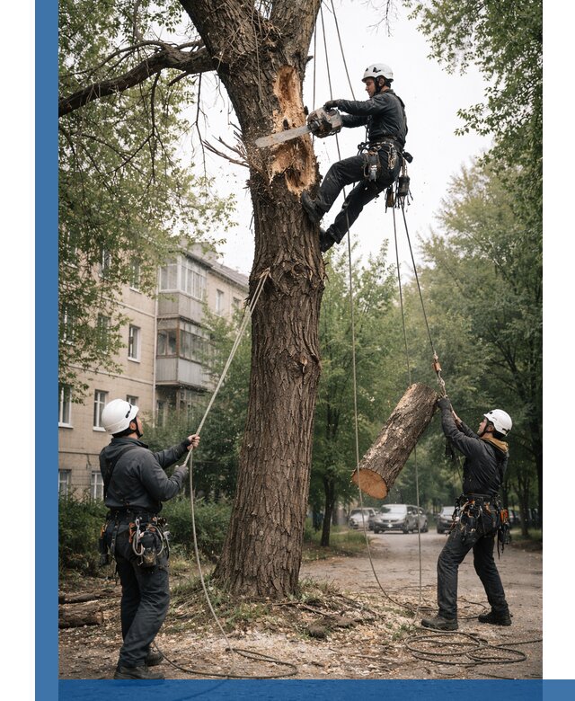 Срочное удаление аварийных деревьев в Краснокаменске с гарантией безопасности