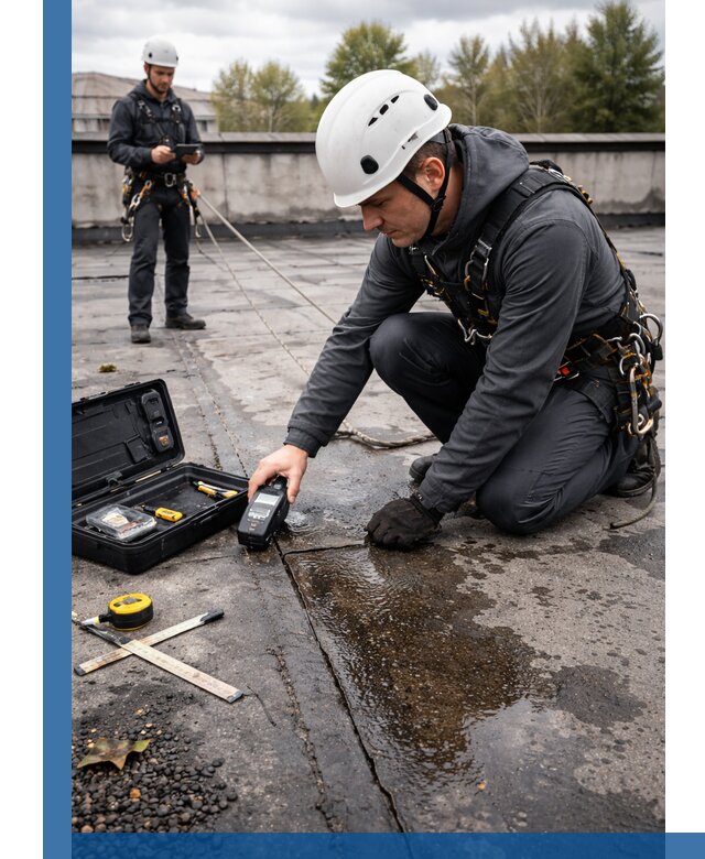 Обследование кровли на протечки и выявление дефектов в Краснокаменске