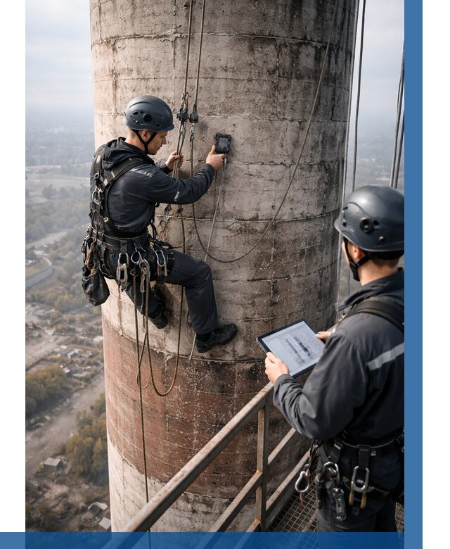 Обследование дымовой трубы в Краснокаменске от 8177 р. | ВЫСОТНИК-Ксн